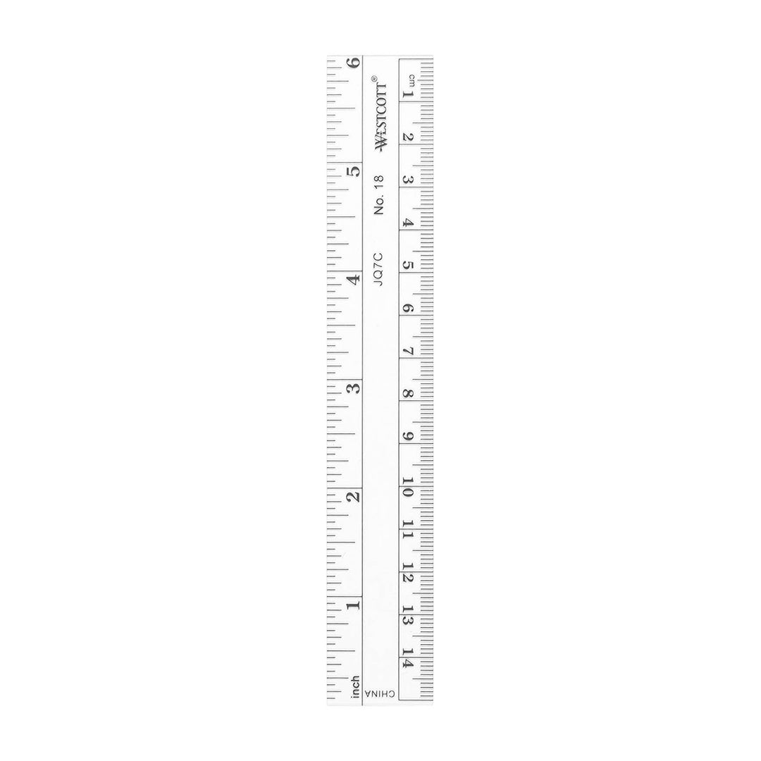 Westcott 6" 15cm Inch/Metric Flexible Plastic Ruler