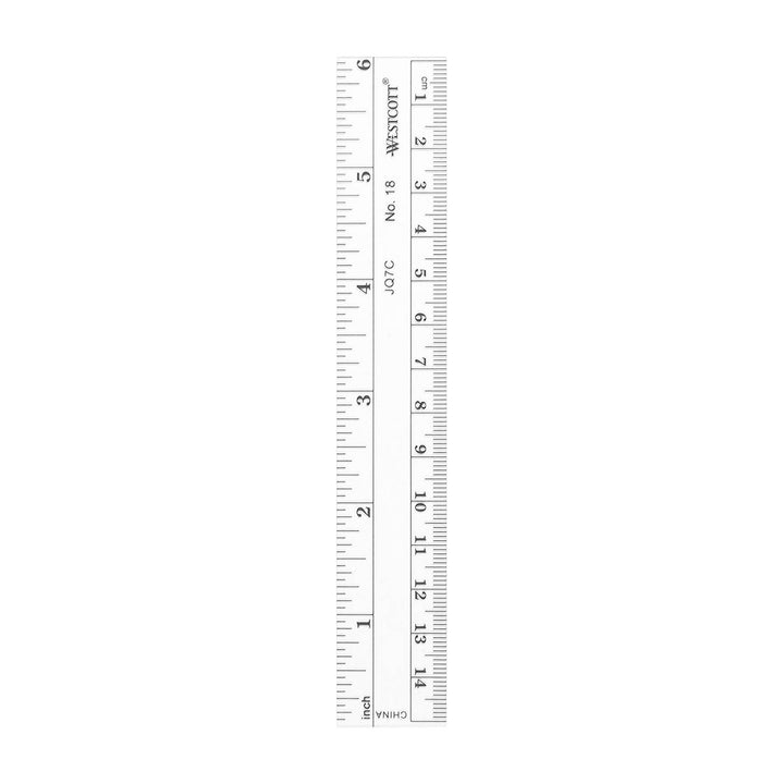 Westcott 6" 15cm Inch/Metric Flexible Plastic Ruler