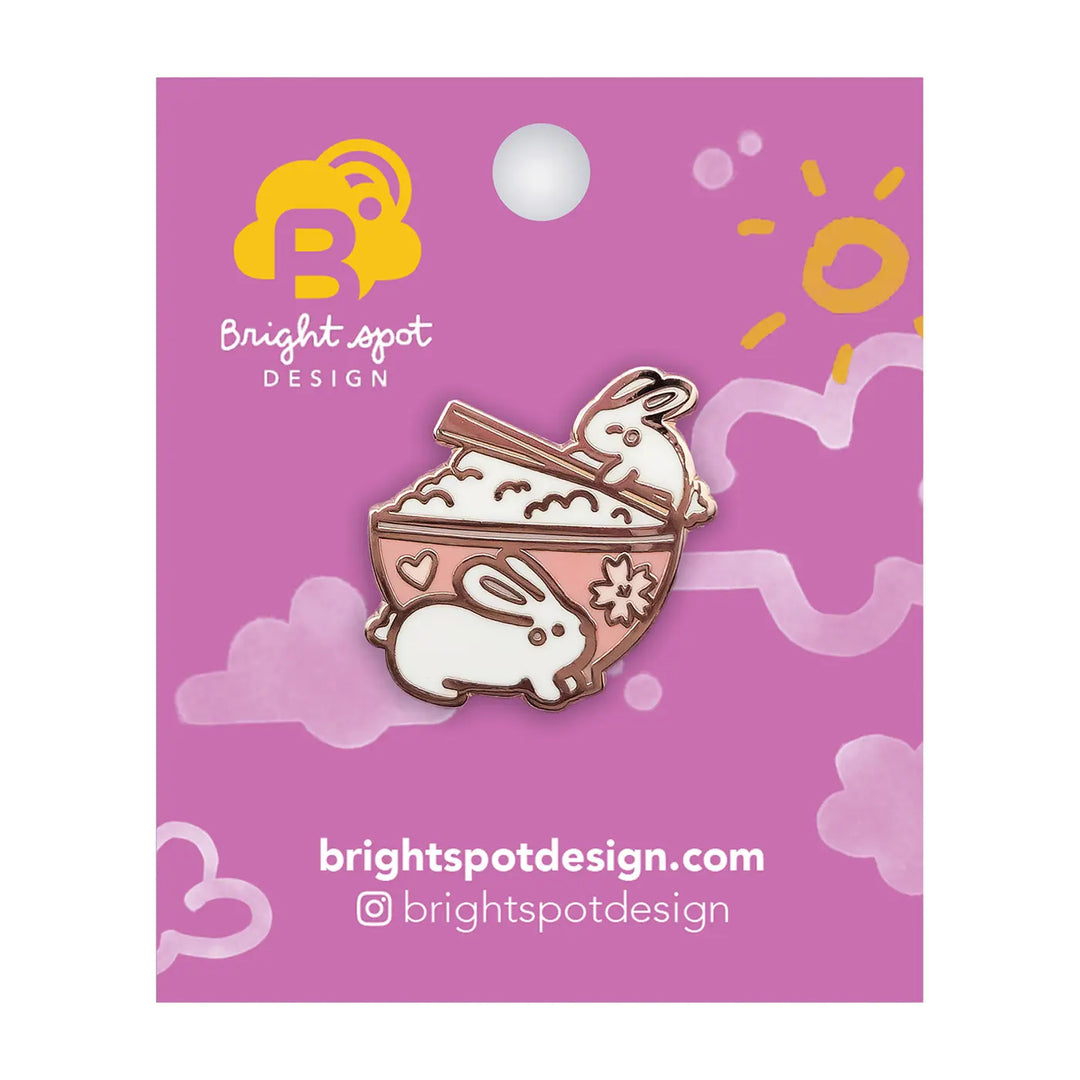 Brightspot Design Bunny Rice Pin