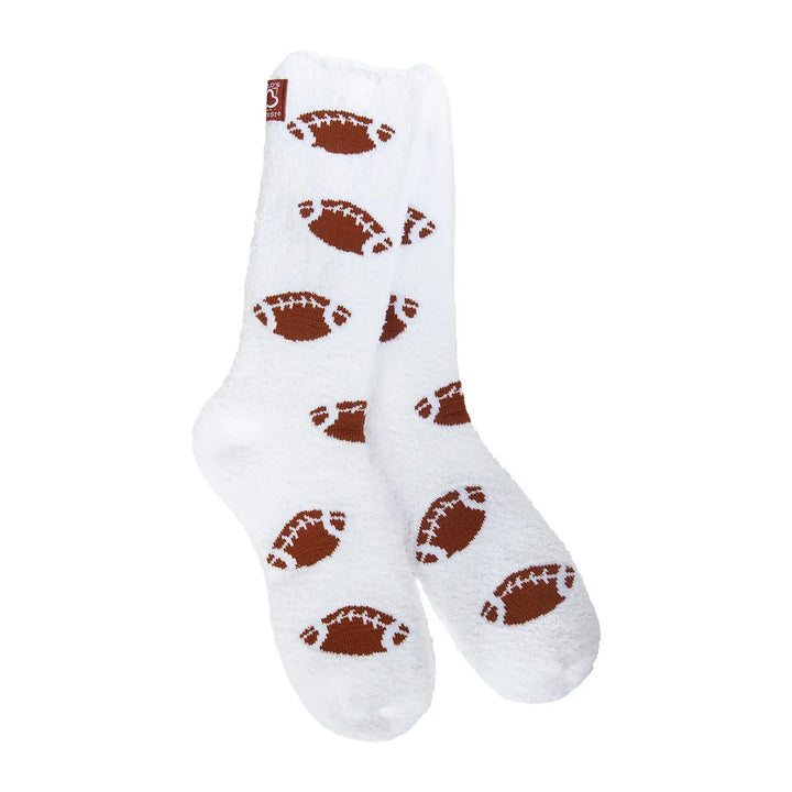 World's Softest Football Cozy Crew Socks