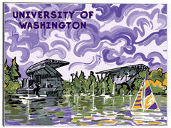 Neil Justin Patten U of WA Husky Stadium Sailgate Jumbo Recycled Wood Magnet