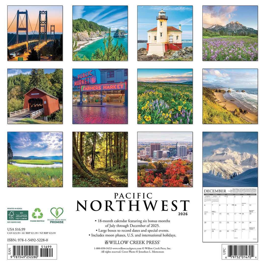 Small Changes Pacific Northwest 2026 Wall Calendar