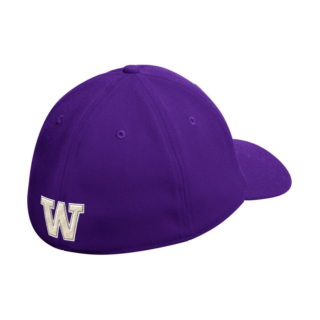 adidas Purple SS25 UW Huskies Patch Slouch Stretch Hat