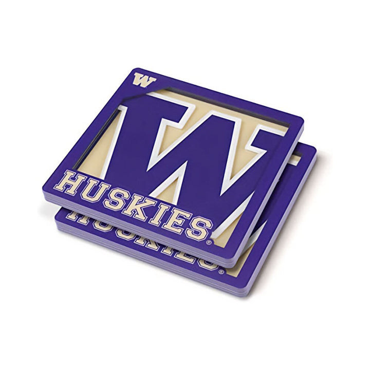 You the Fan Washington Huskies 3D Logo Series Coasters 2pk