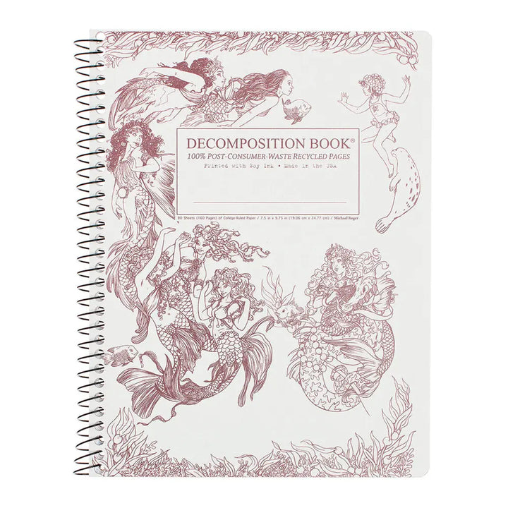 Decomposition Mermaids 7.5"x9.75" College Spiral 80ct