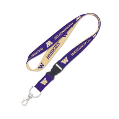Photo of Wincraft Purple and Gold Washington Huskies 1" Buckle Lanyard.