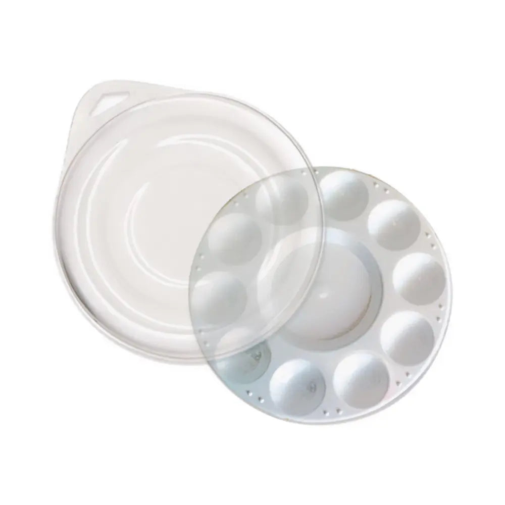 Jack Richeson 7.5" Round 10 Well Palette Tray with Cover