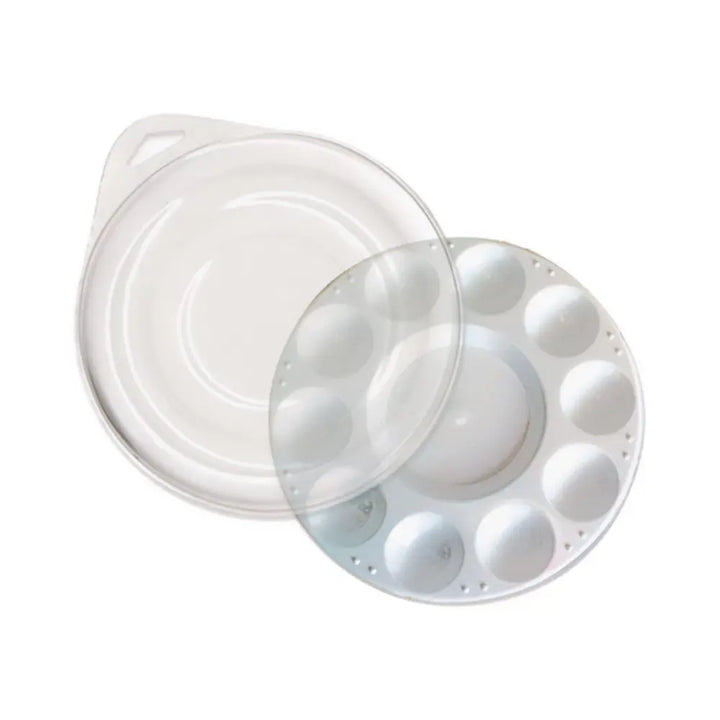 Jack Richeson 7.5" Round 10 Well Palette Tray with Cover