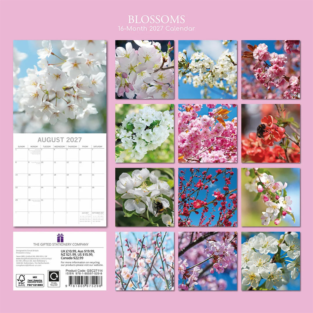 2027 Blossoms Wall Calendar