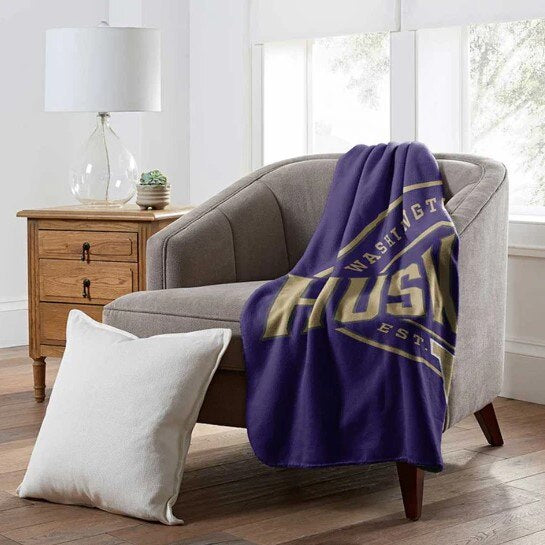 Northwest Purple WA Huskies Campaign Fleece Throw Blanket 50" x 60"