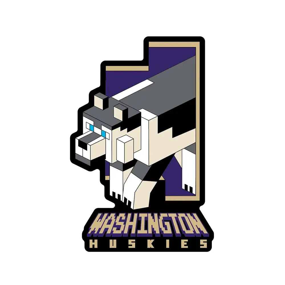 SDS Washington Huskies Block Rugged Sticker 3.5"
