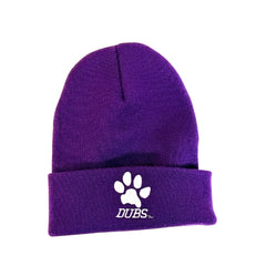 Dubs Collection Legacy Purple Unisex Dubs Paw W Logo Cuff Beanie