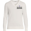 Lands' End Unisex UW College of Education Cotton Modal V-neck Pullover Sweater thumbnail
