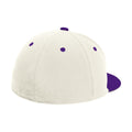adidas Cream Purple 2025 Gold Standard Fitted Wool On Field Baseball Hat Back thumbnail
