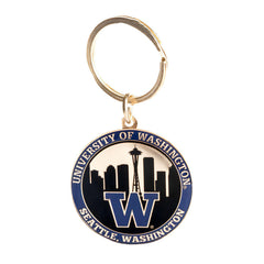 Neil U of W Seattle Skyline Brass Key Chain