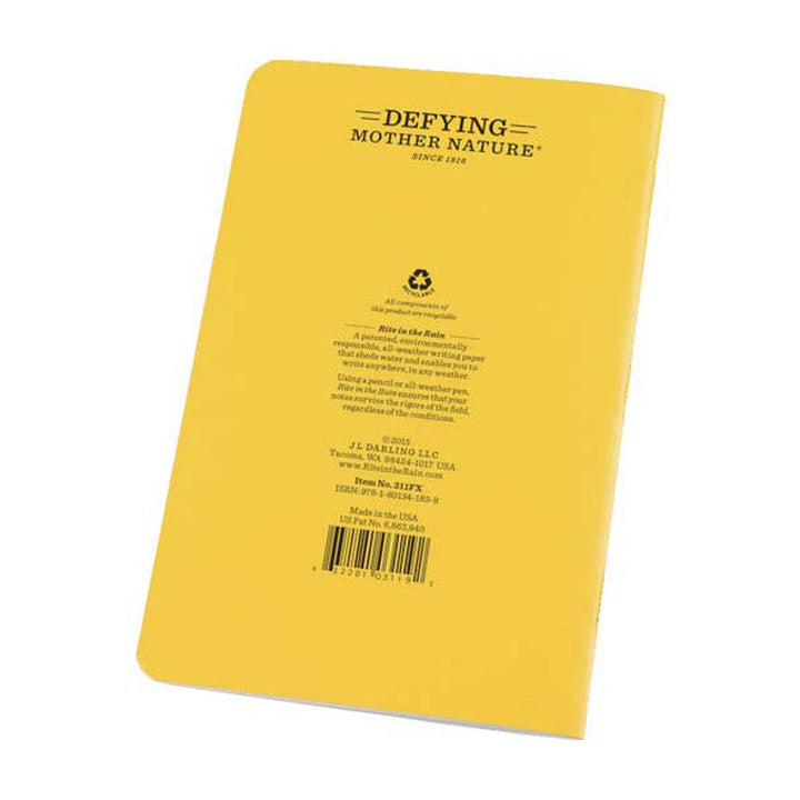 Rite in the Rain Yellow 4.5"x7" Level Stapled Notebook 24ct