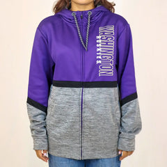 Photo of Colosseum Men's Washington Huskies FW25 Contrast Poly Full Zip Hoodie.