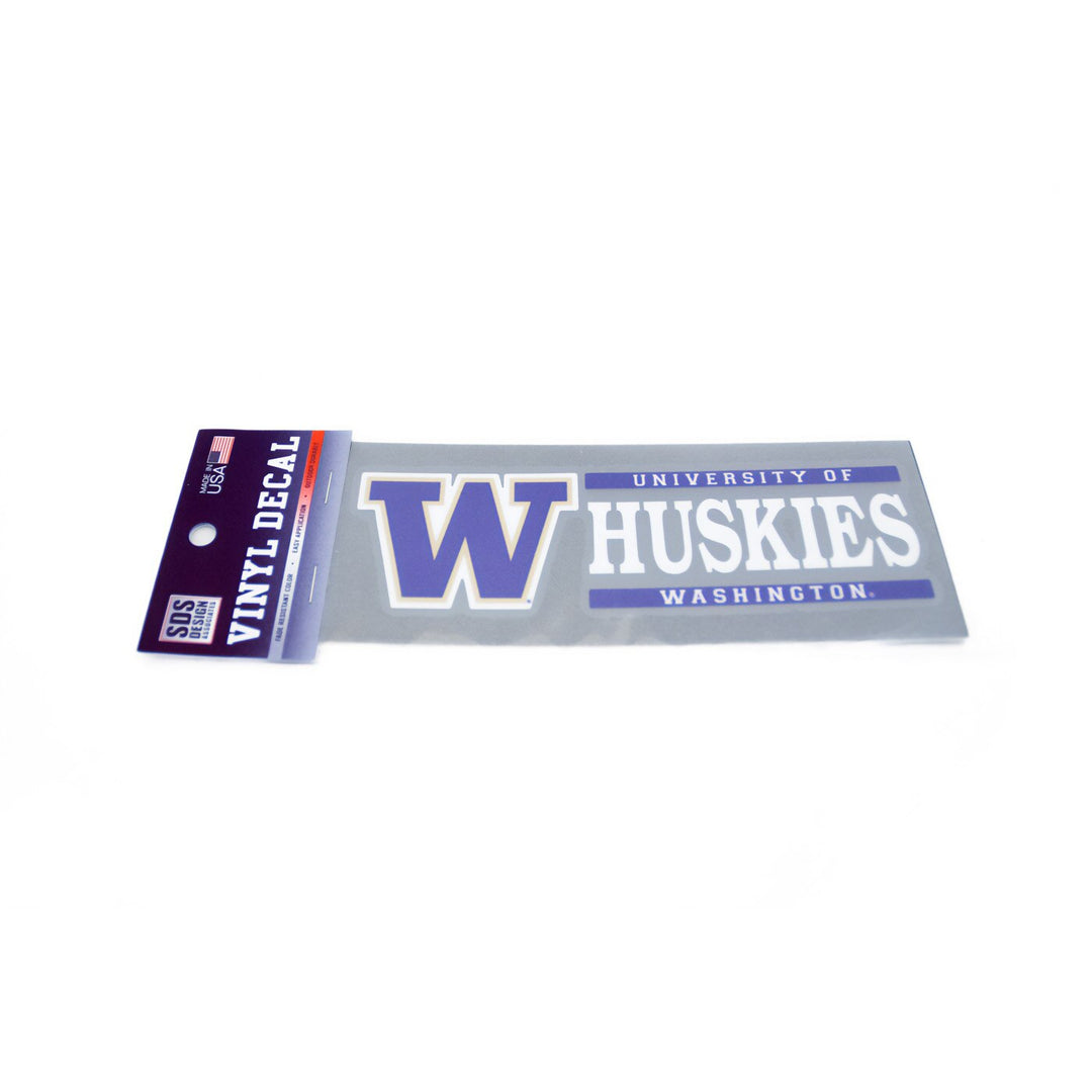 SDS W U of W Huskies Vinyl Decal 6" x 2"