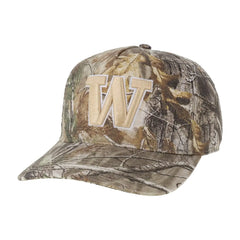 Photo of Legacy Brown Wood Camo Washington Huskies Heritage Snapback Hat.