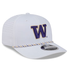 New Era White Washington Huskies 9Seventy Snap Adjustable Hat Front Side View Hover