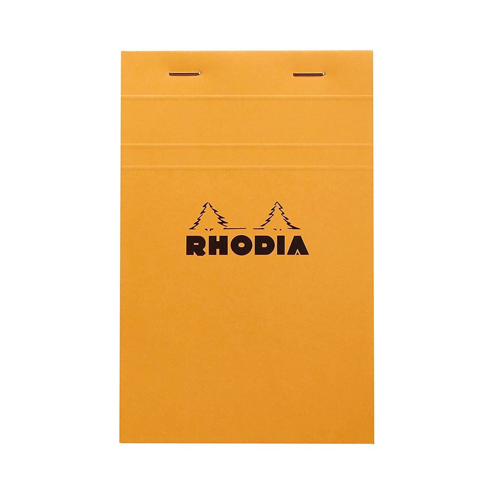 Rhodia Orange 4-3/8"x6-3/8" 5x5 Quad Graph Top Stapled 80ct