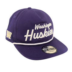 Photo of New Era Purple Washington Huskies Chain Stitch GOLFER Snapback Hat.