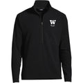 Lands' End Men's UW School of Music Thermacheck Fleece Quarter Zip Black thumbnail