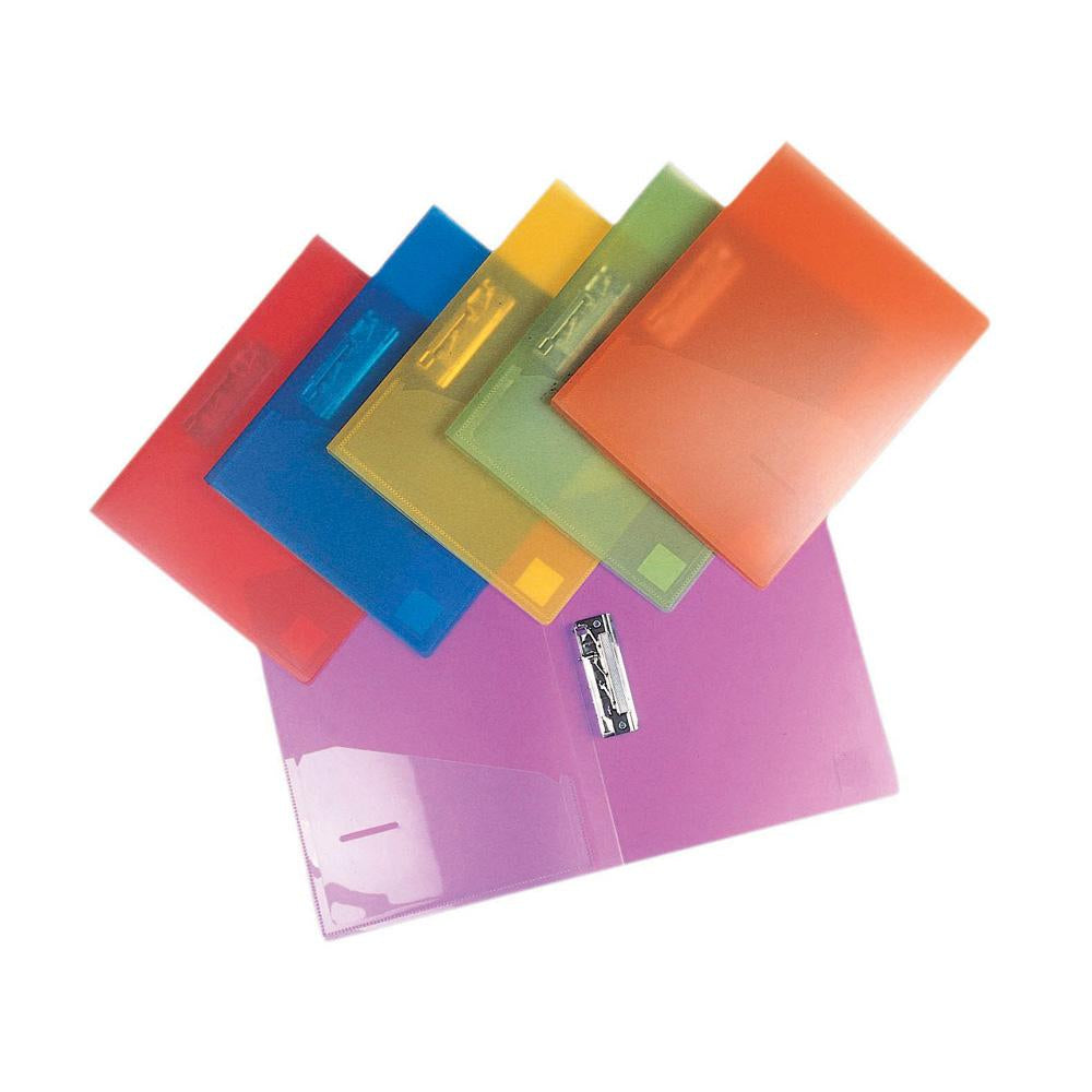 Filexec Bright Colors Pocketed .75" Poly Clamp Binder