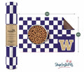 ShopInstaPets Purple W Checkerboard Pet Placemat thumbnail