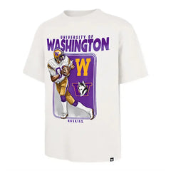 Photo of 47 Brand Men's Washington Huskies Football Quarterback Playbrush Foundation Heavy Tee.