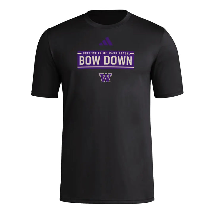 adidas Men's UW Bow Down Short Sleeve Pregame Tee
