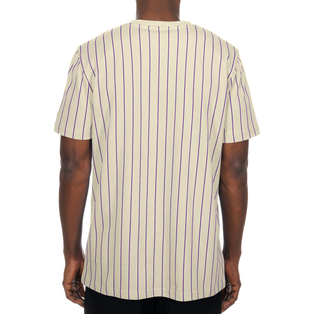 New Era Men's Huskies Wordmark Applique Pinstripe Tee