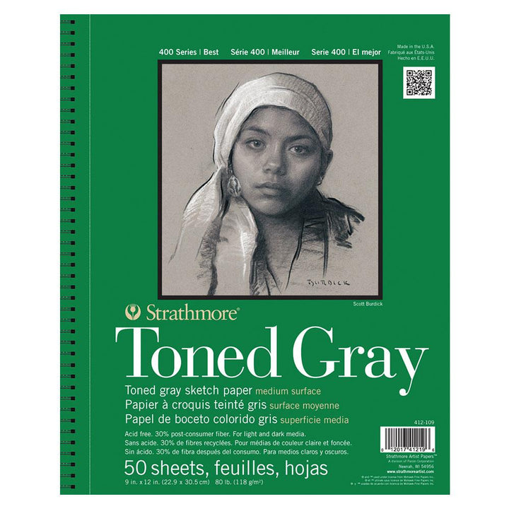 Strathmore 400 Series Toned Gray Sketch Spiral Pad