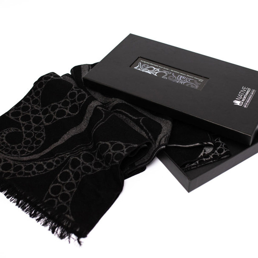 Native Northwest Octopus Brushed Silk Scarf