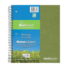 Roaring Spring Environotes 9" x 11" 3-Subject Recycled Notebook