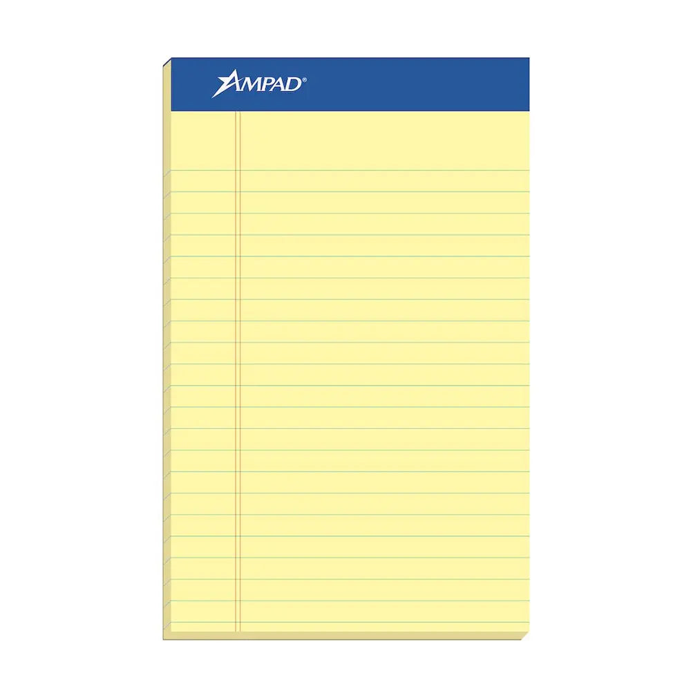 Ampad Jr 5x8 Narrow Ruled Legal Pad 50ct#color_canary