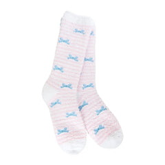 Photo of World's Softest Cozy Ribbon Striped Crew Socks.