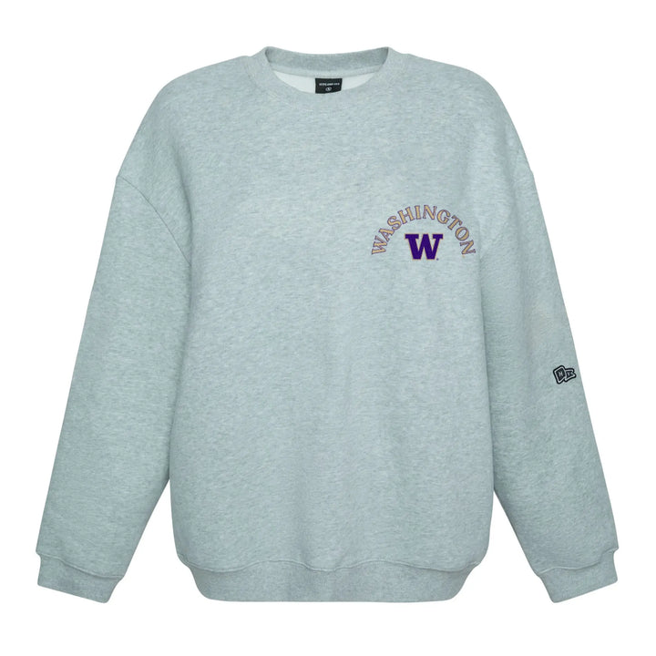 Hype and Vice Women's Washington Huskies Back Print Oversized Crewneck