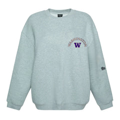 Hype and Vice Women's Washington Huskies Back Print Oversized Crewneck