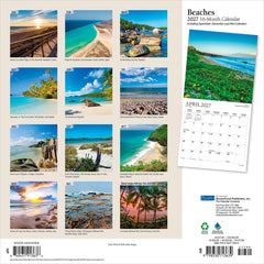 2027 Beaches Wall Calendar Hover