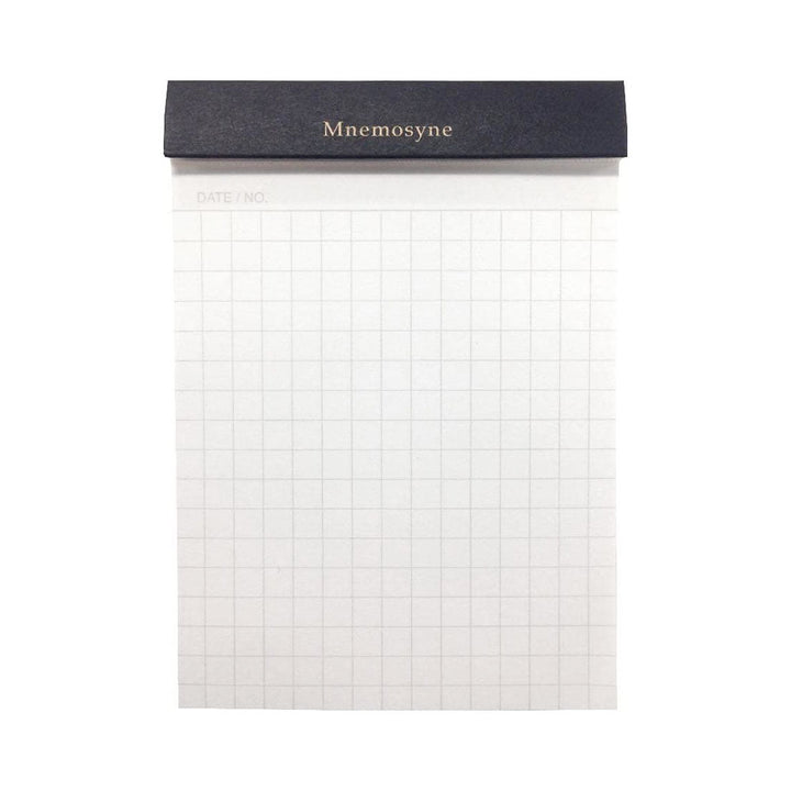 Maruman Black Mnemosyne A7 5mm Grid Stitch Memo Pad 65ct