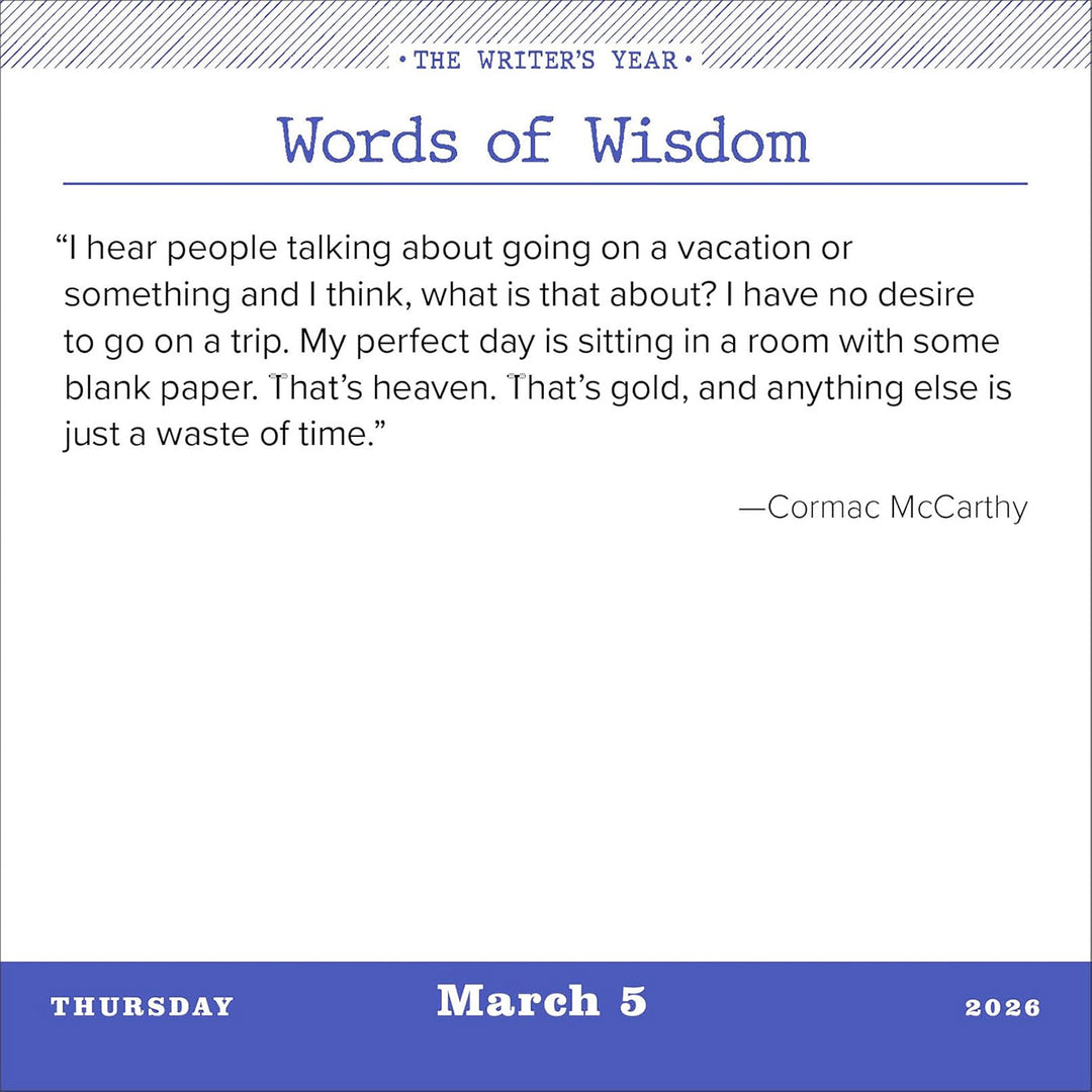 Writer's Year Page-A-Day Calendar 2026