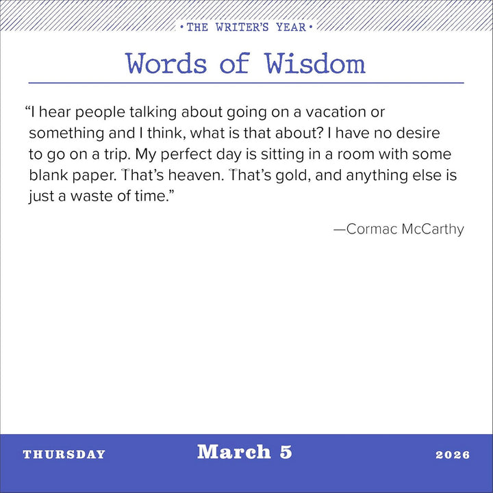 Writer's Year Page-A-Day Calendar 2026