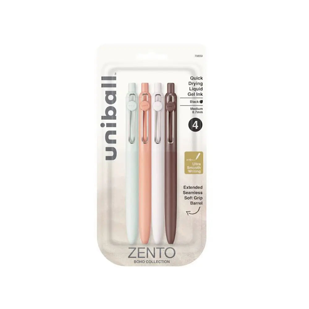 Uniball Zento Boho Barrels 0.7mm Gel Pen Set 4ct