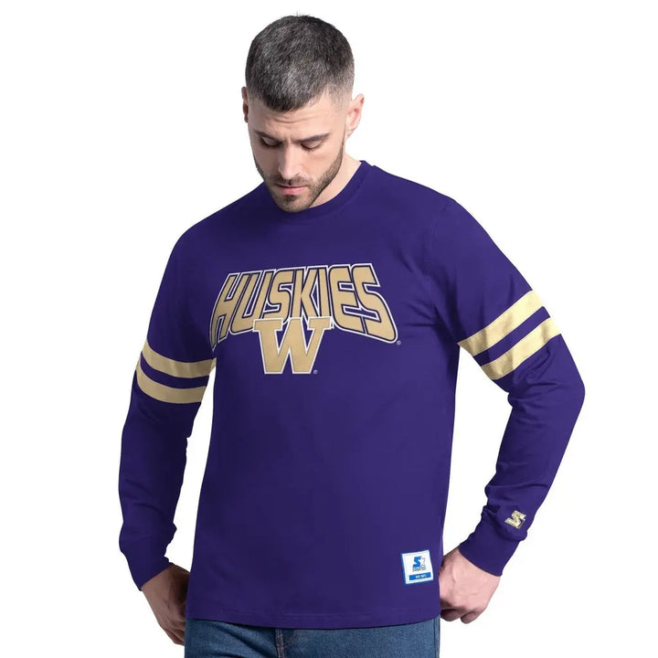 Starter Men's Huskies W Applique SS25 Heavy Long Sleeve Tee