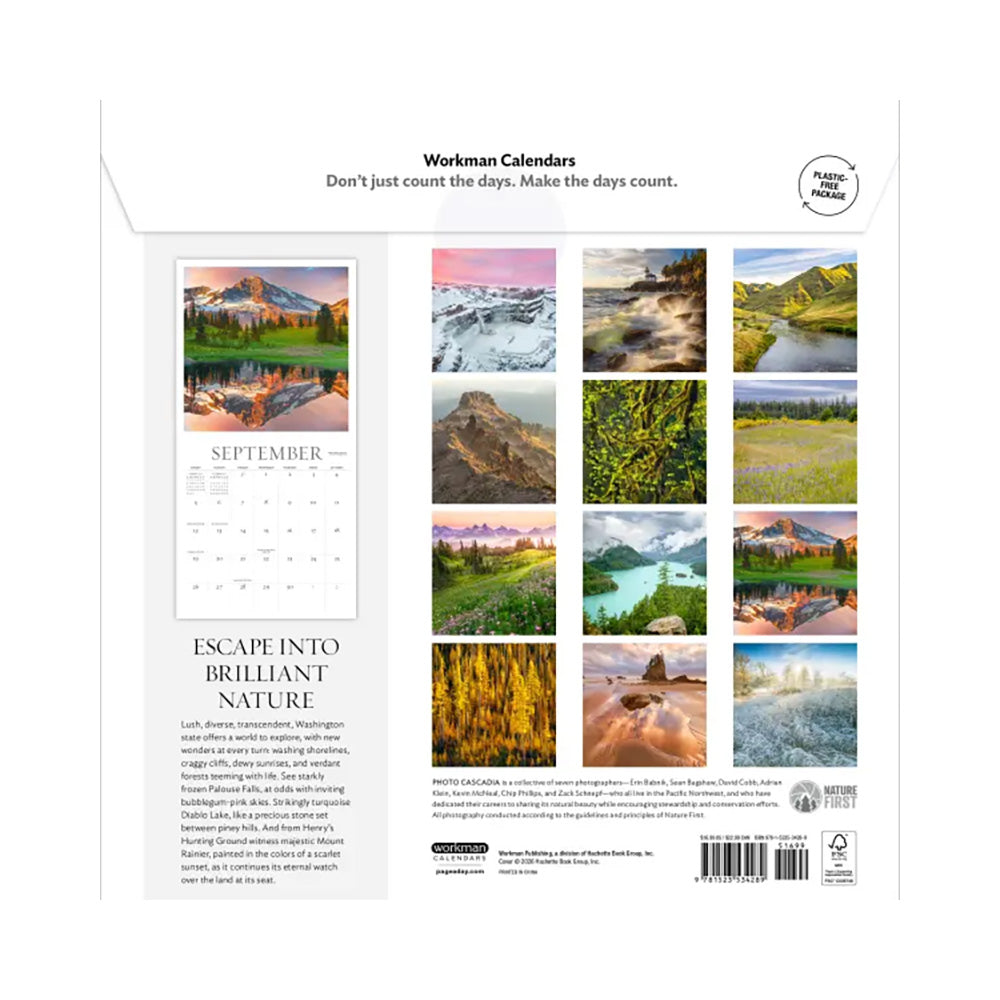 Washington Evergreen Wall 2027 Calendar