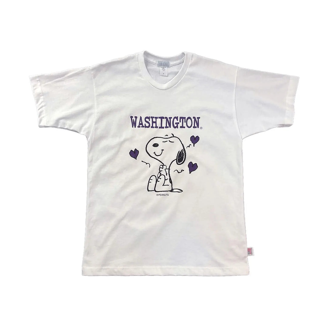 Third Street Unisex Washington Huskies Snoopy Hearts Tee