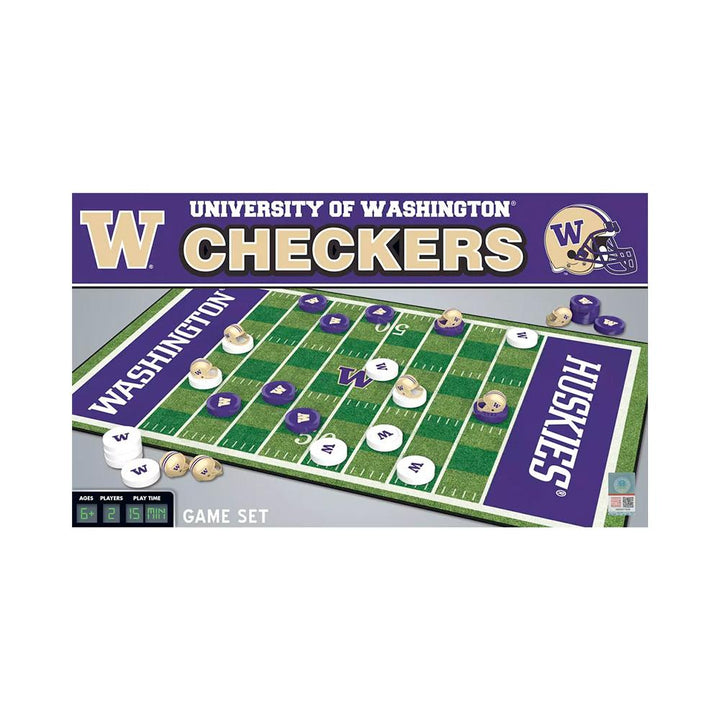 Masterpieces Washington Huskies Checkers Game Set