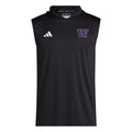 adidas Men's W Logo D4T Sleeveless Training Hoodie Black Front thumbnail