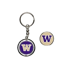 Photo of Wincraft Purple Gold W Spinner Key Chain.